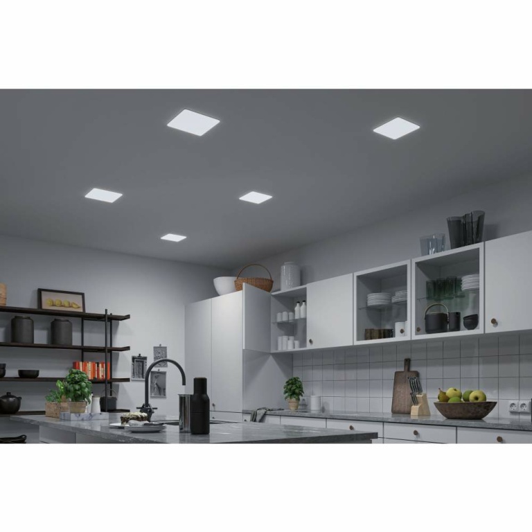 Paulmann LED Einbaupanel Veluna VariFit mit White-Switch eckig IP44 1300lm 17W 215mm x 215mm