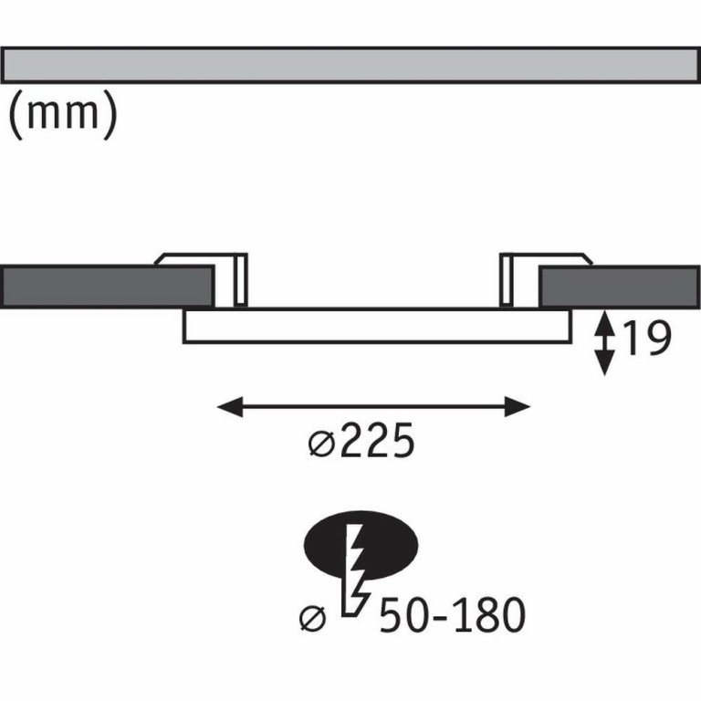 Paulmann LED Einbaupanel Cover-it rund 225mm, 16,5W 4000K Weiß matt