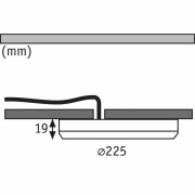 LED Einbaupanel Cover-it rund 225mm, 16,5W 4000K Weiß matt