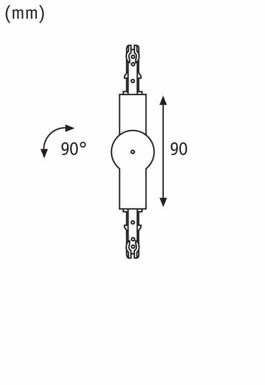 Paulmann URail Gelenk-Verbinder Chrom matt für Winkel bis 90°