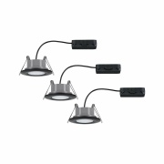 Einbauleuchte LED Calla IP65 rund 4.000K 3x6,5W Schwarz matt schwenkbar