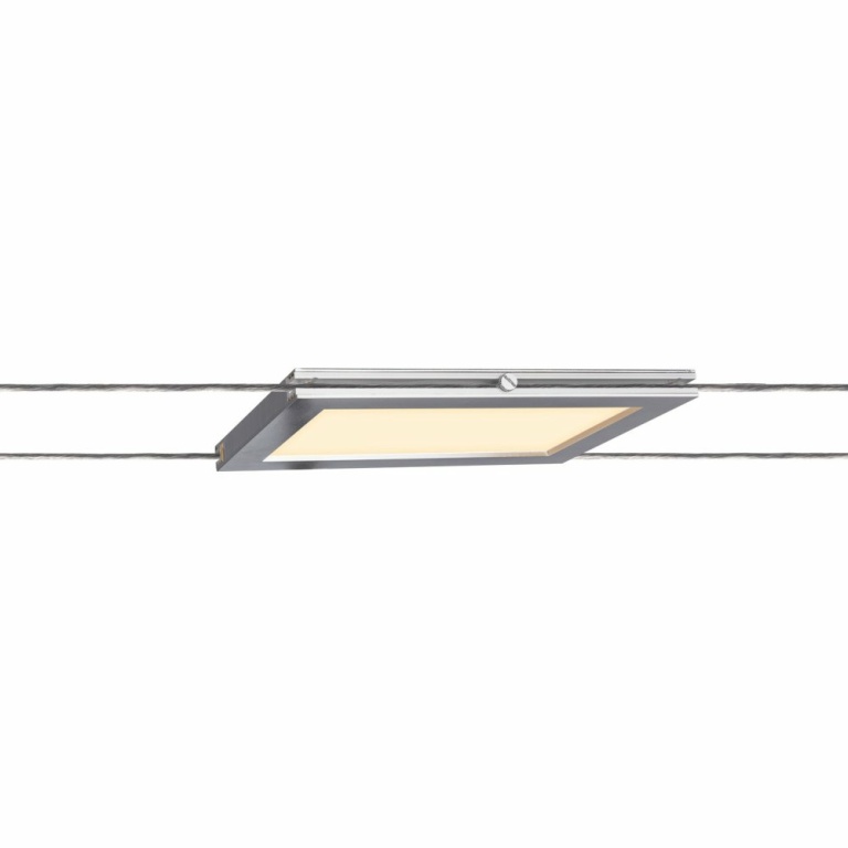 SLV PLYTTA rectangular Seilleuchte chrom 2700K für TENSEO Niedervolt-Seilsystem