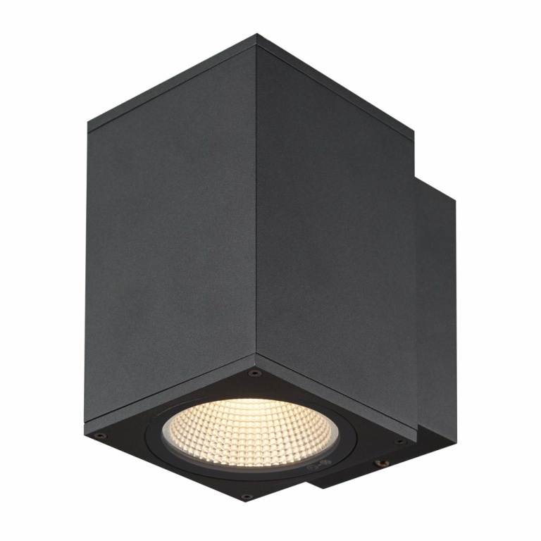 SLV ENOLA SQUARE M single Outdoor LED Wandaufbauleuchte anthrazit CCT 3000/4000K