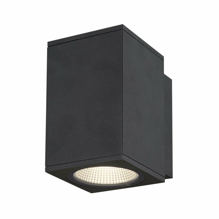 SLV ENOLA SQUARE M single Outdoor LED Wandaufbauleuchte anthrazit CCT 3000/4000K