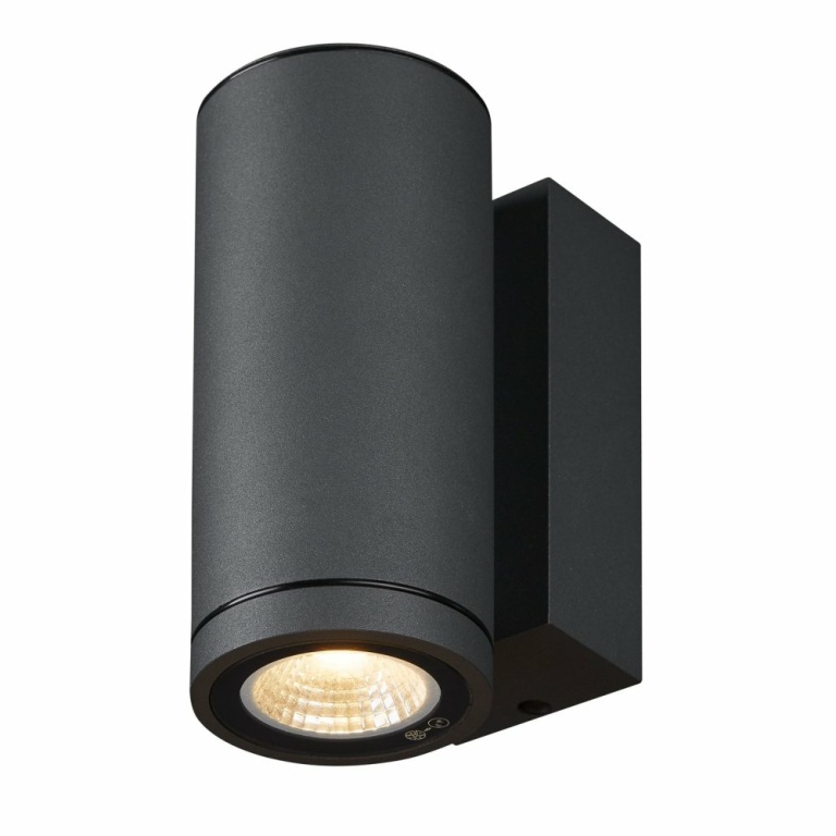 SLV ENOLA ROUND S single Outdoor LED Wandaufbauleuchte anthrazit CCT 3000/4000K