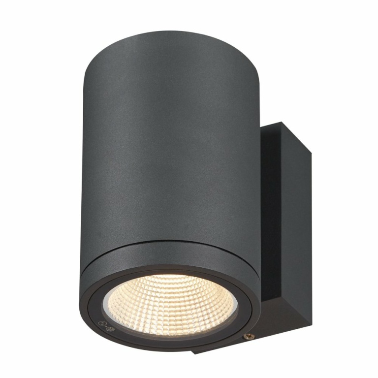 SLV ENOLA ROUND M single Outdoor LED Wandaufbauleuchte anthrazit CCT 3000/4000K