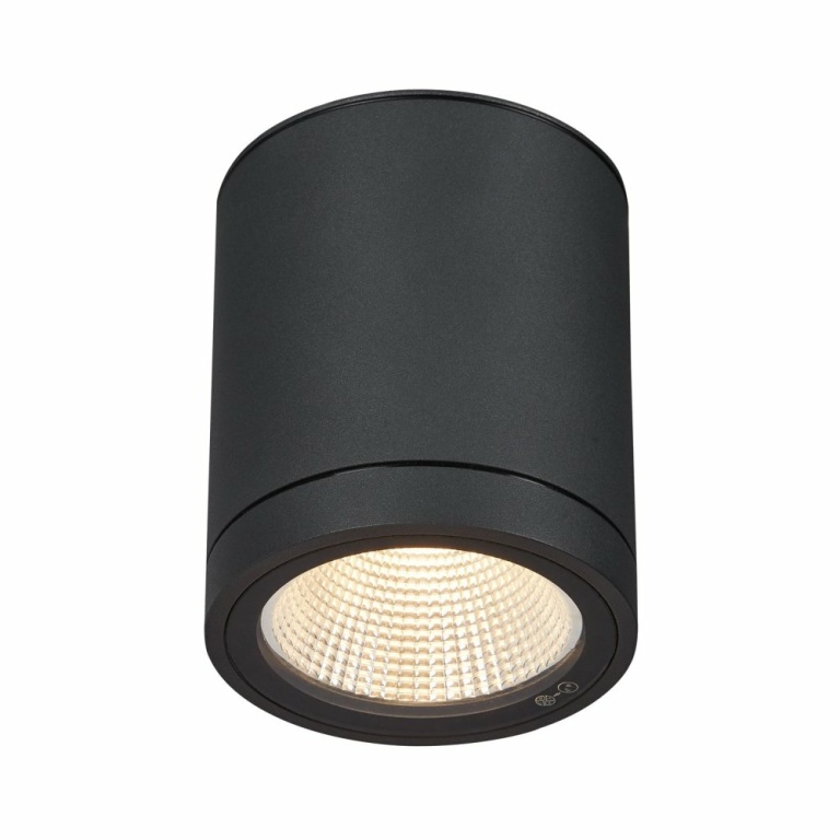 SLV ENOLA ROUND M Outdoor LED Deckenaufbauleuchte anthrazit CCT 3000/4000K