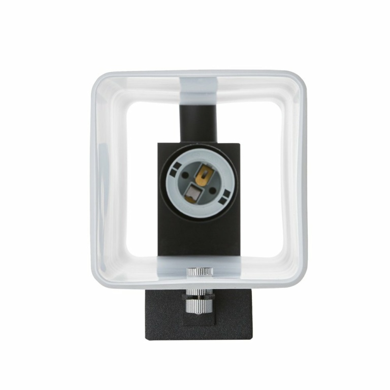 SLV QUADRASS SPOT Indoor Wandaufbauleuchte mit LED Spot und E27 Fassung, schwarz