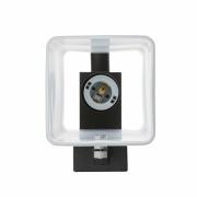 QUADRASS SPOT Indoor Wandaufbauleuchte mit LED Spot und E27 Fassung, schwarz