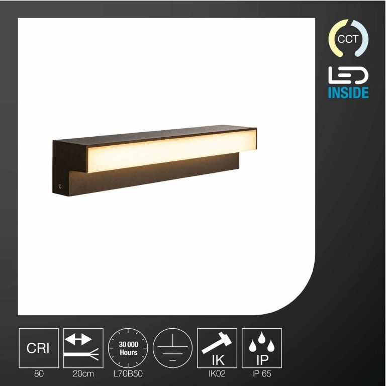 SLV L-LINE OUT 60 FL, Outdoor LED Stehleuchte anthrazit CCT switch 3000/4000K