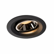 NUMINOS DL M, Indoor LED Deckeneinbauleuchte schwarz/chrom 2700K 20° kardanisch dreh- und schwenkbar