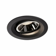 NUMINOS DL M, Indoor LED Deckeneinbauleuchte schwarz/chrom 4000K 20° kardanisch dreh- und schwenkbar