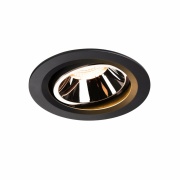 NUMINOS DL L, Indoor LED Deckeneinbauleuchte schwarz/chrom 2700K 40° kardanisch dreh- und schwenkbar