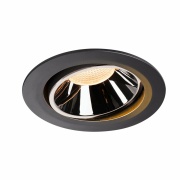 NUMINOS DL XL, Indoor LED Deckeneinbauleuchte schwarz/chrom 2700K 40° kardanisch dreh- und schwenkbar