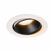 NUMINOS DL XL, Indoor LED Deckeneinbauleuchte weiß/schwarz 2700K 20° kardanisch dreh- und schwenkbar