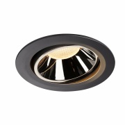 NUMINOS DL XL, Indoor LED Deckeneinbauleuchte schwarz/chrom 3000K 20° kardanisch dreh- und schwenkbar