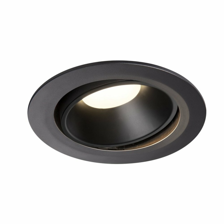 SLV NUMINOS DL XL, Indoor LED Deckeneinbauleuchte schwarz/schwarz 4000K 20° kardanisch dreh- und schwenkbar