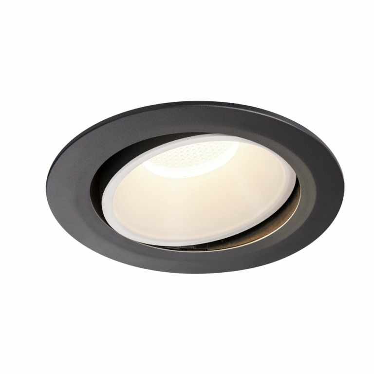 SLV NUMINOS DL XL, Indoor LED Deckeneinbauleuchte schwarz/weiß 4000K 20° kardanisch dreh- und schwenkbar