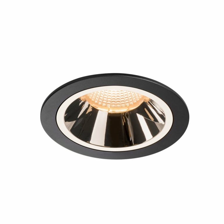 SLV NUMINOS DL L, Indoor LED Deckeneinbauleuchte schwarz/chrom 2700K 55°