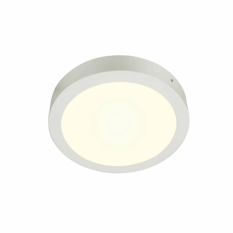 SLV SENSER 24 CW, Indoor LED Wand- und Deckenaufbauleuchte rund weiß 4000K