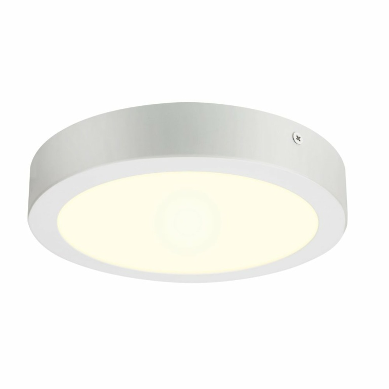 SLV SENSER 24 CW, Indoor LED Wand- und Deckenaufbauleuchte rund weiß 4000K