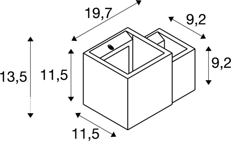 SLV PLASTRA WL CUBES, Indoor Wandaufbauleuchte QT14 weiß