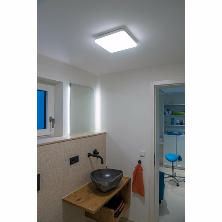 SLV SIMA, Indoor LED Wand- und Deckenaufbauleuchte weiß 3000K eckig dimmbar