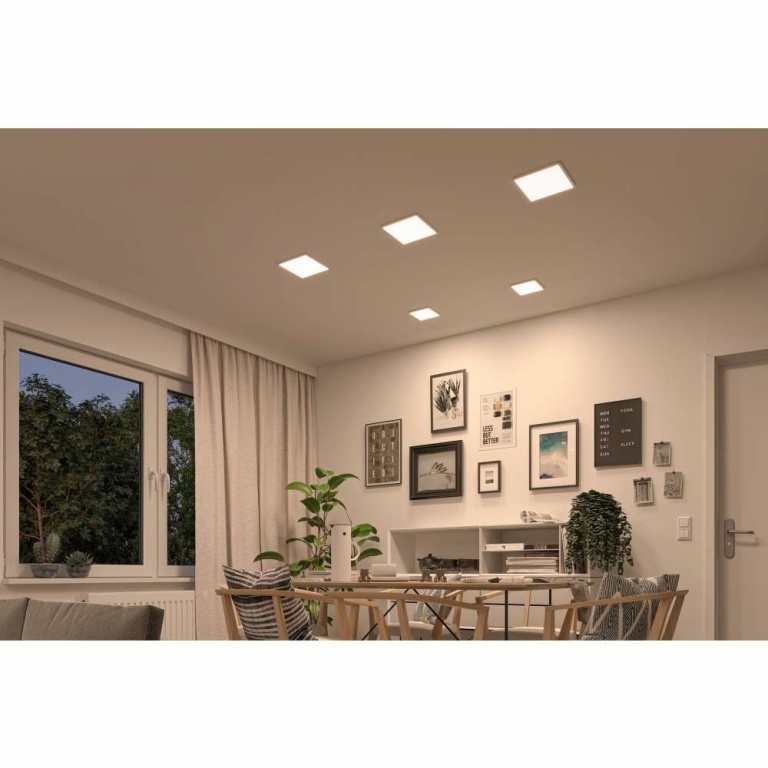 Paulmann LED Einbaupanel Areo VariFit IP44 eckig 175x175mm 13W Weiß matt WarmDim-Stepschaltung