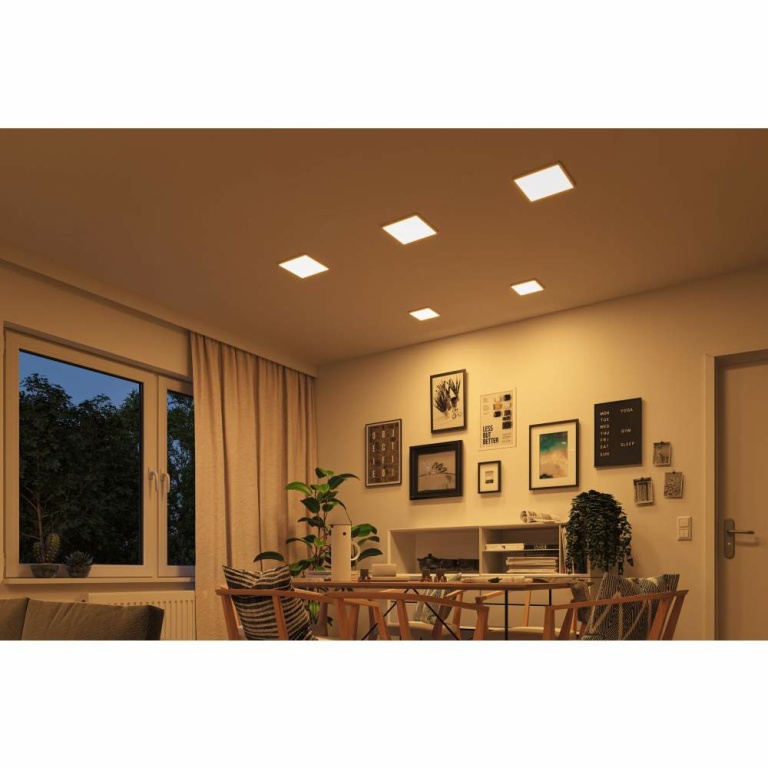 Paulmann LED Einbaupanel Areo VariFit IP44 eckig 175x175mm 13W Weiß matt WarmDim-Stepschaltung