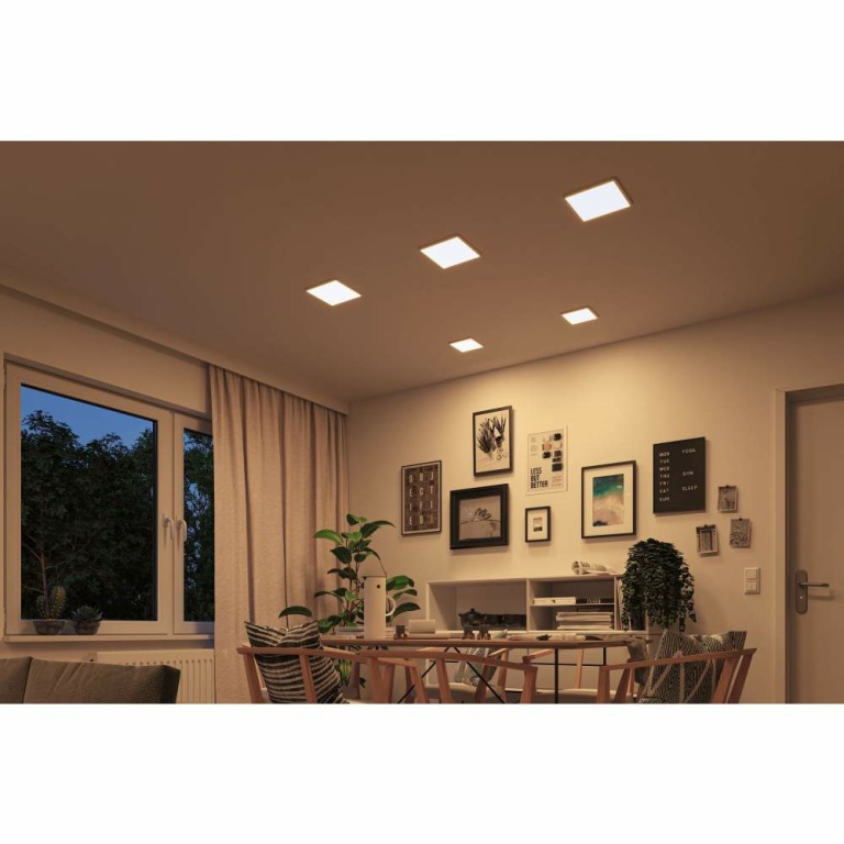 Paulmann LED Einbaupanel Areo VariFit IP44 eckig 230x230mm 16W 2.000K Weiß matt WarmDim-Stepschaltung