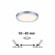 LED Einbaupanel Areo VariFit IP44 rund 118 6,5W 3.000K Chrom matt