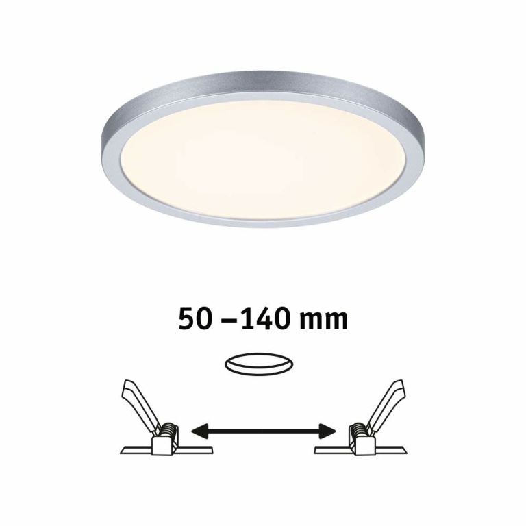 Paulmann LED Einbaupanel Areo VariFit IP44 rund 175 13W 3.000K Chrom matt