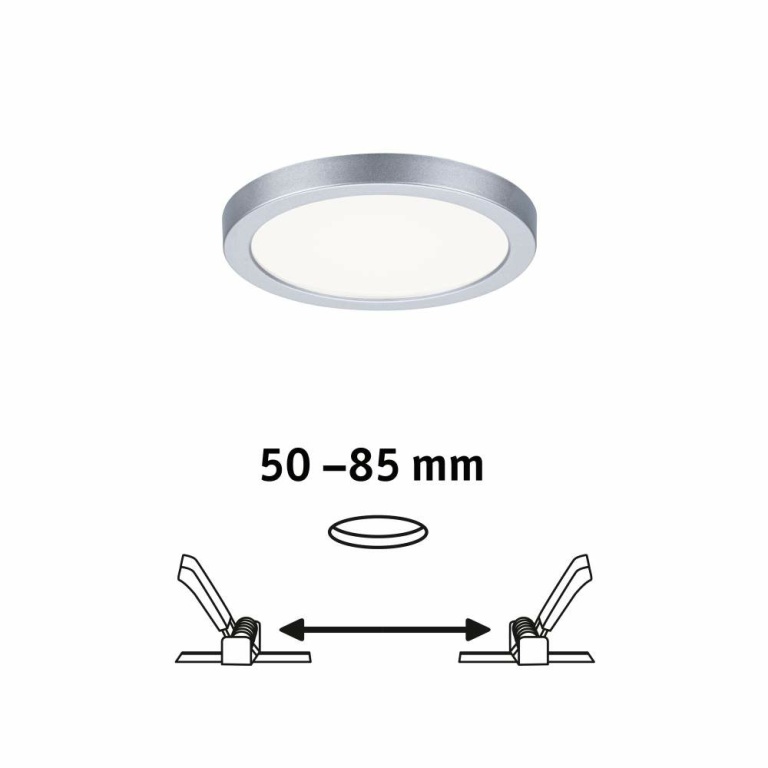 Paulmann LED Einbaupanel Areo VariFit IP44 rund 118 6,5W 4.000K Chrom matt