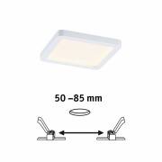 LED Einbaupanel Areo VariFit IP44 eckig 118x118mm 6,5W 3.000K Weiß