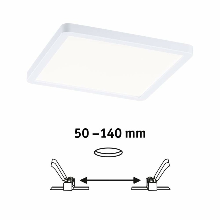 Paulmann LED Einbaupanel Areo VariFit IP44 eckig 175x175mm 13W 4.000K Weiß