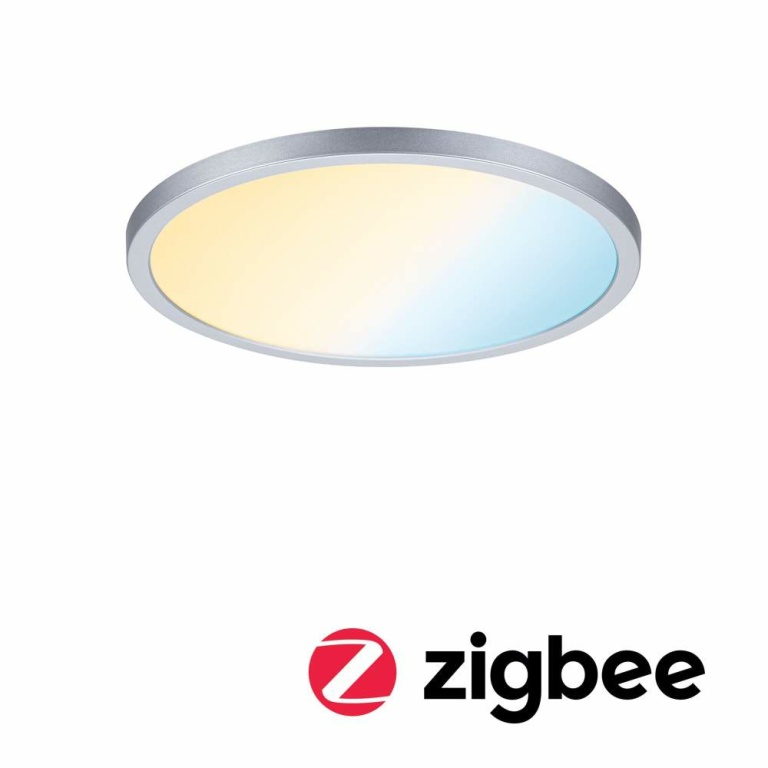 Paulmann Smart Home Zigbee LED Einbaupanel Areo VariFit IP44 rund 230mm 16W Chrom matt Tunable White