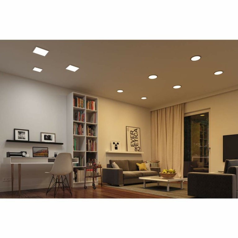 Paulmann Smart Home Zigbee LED Einbaupanel Areo VariFit IP44 eckig 175x175mm 13W Weiß Tunable White