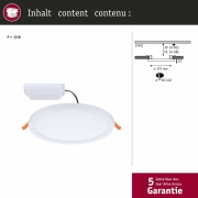 LED Einbaupanel Areo VariFit IP44 3-Stufen-dimmbar  175mm 13W 3.000K Weiß