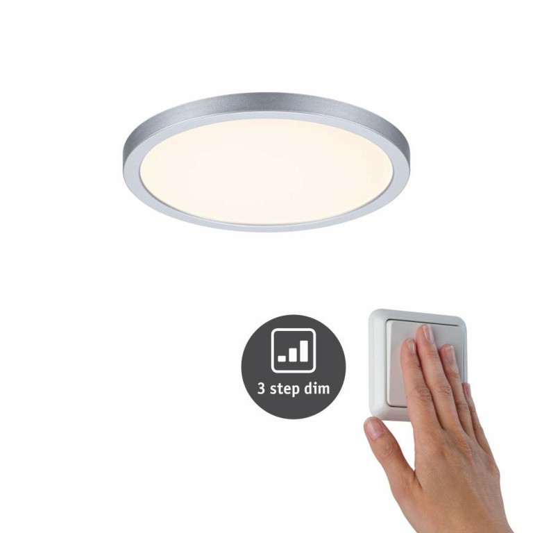 Paulmann LED Einbaupanel Areo VariFit IP44 3-Stufen-dimmbar  175mm 13W 3.000K Chrom matt