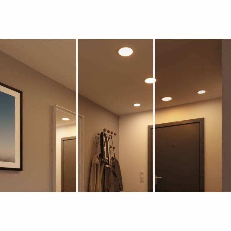 Paulmann LED Einbaupanel Areo VariFit IP44 3-Stufen-dimmbar  175mm 13W 3.000K Chrom matt