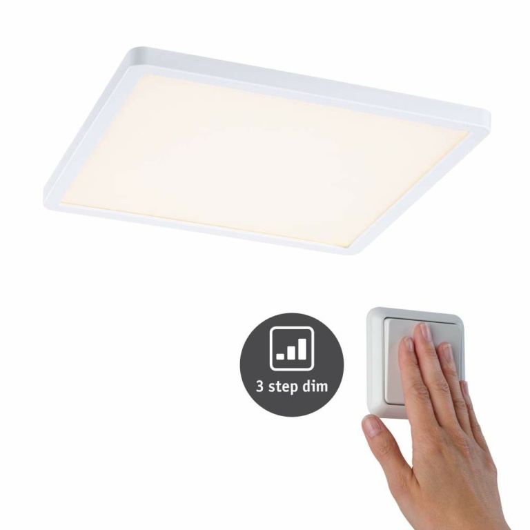 Paulmann LED Einbaupanel Areo VariFit 16W 3000K IP44 3-Stufen-dimmbar 230x230mm Weiß