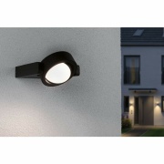 Outdoor Wandleuchte Swivea Anthrazit IP44 8W 230V Warmweiß mit kardanisch 360° beweglichem Lichtkopf