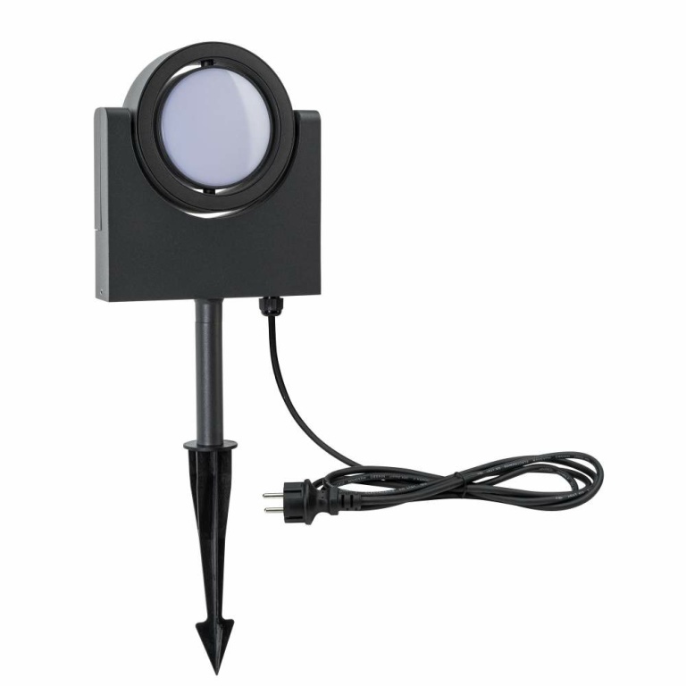 Paulmann Outdoor Spotleuchte Swivea Anthrazit IP44 8W 230V Warmweiß mit kardanisch 360° beweglichem Lichtkopf