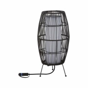 Plug & Shine Lichtobjekt Basket 40cm IP44 3000K 7,8W Braun Rattan