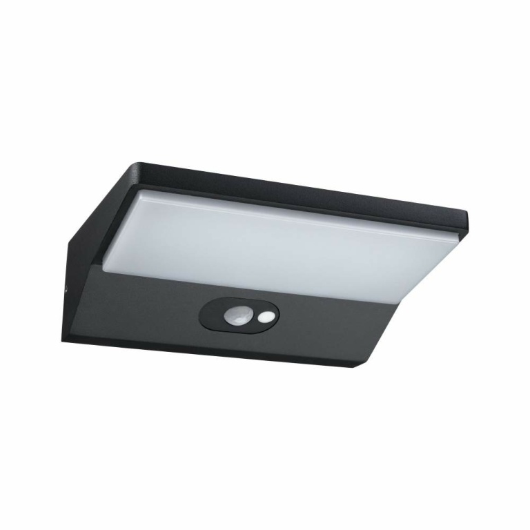 Paulmann Solar LED Außenwandleuchte Ronas Bewegungsmelder IP44 3000K 180lm Dunkelgrau