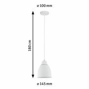 Pendelleuchte Neordic Hilla 1-flammig Pflanzenleuchte Weiß ohne Leuchtmittel max. 40W E27