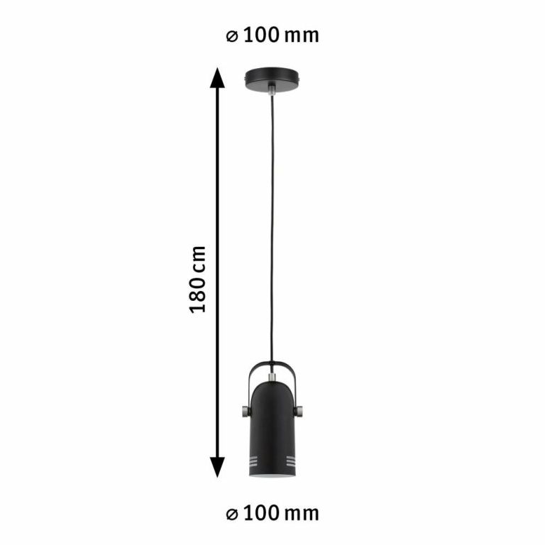 Paulmann Pendelleuchte Neordic Lavea 1-flammig Pflanzenleuchte Schwarz ohne Leuchtmittel max. 15W E27