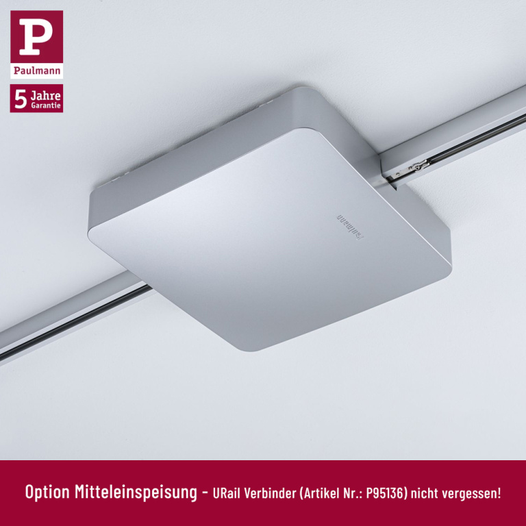 Paulmann URail ZigBee Mittel-Einspeisung Chrom matt Smart Home max. 300W