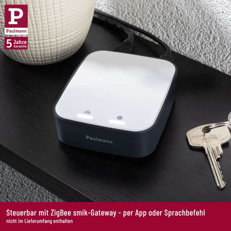 Paulmann URail ZigBee Mittel-Einspeisung Chrom matt Smart Home max. 300W