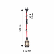 Pendelleuchte Neordic Eldar inkl. Eurostecker E27 max. 1x20W Rot/Brüniert